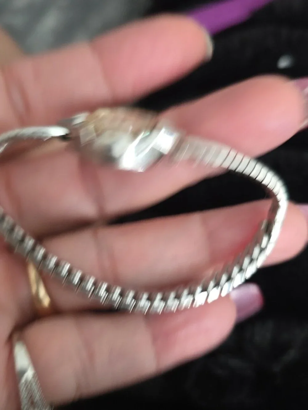 Bulova Ladies Silver-Tone Ladies Bracelet Watch with Hexagonal Dial